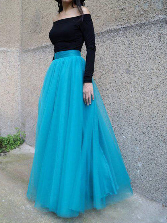 Net Flared Lehenga With Black Crop Top 