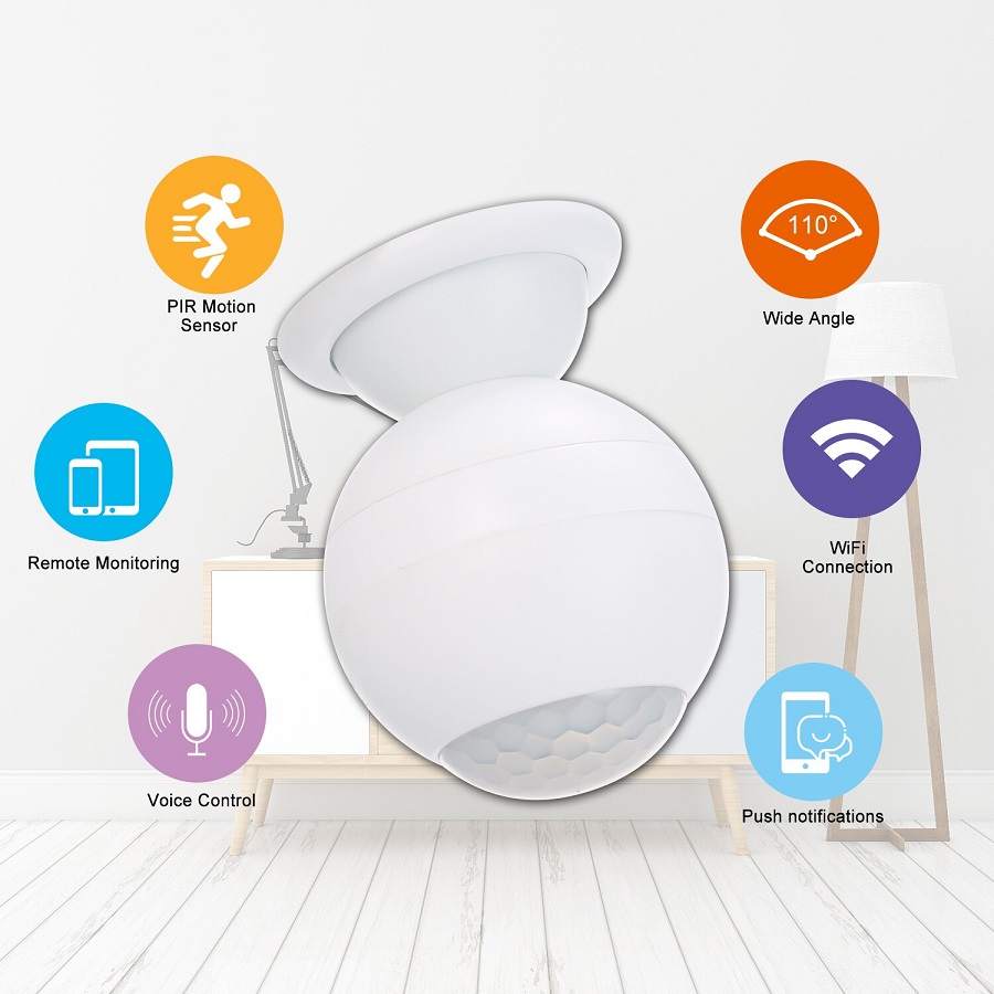 WIFI PIR Motion Sensor Alarm Wireless IR Detector Security Burglar