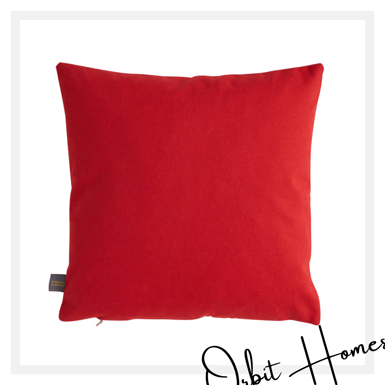 100% Cotton Plain Dyed Cushion Covers without Filling For Bed and Sofa Home Decoration Square Cushion Covers Cushion & Covers - 16 x 16 Inch Cushion Covers RED -- ORBIT HOME