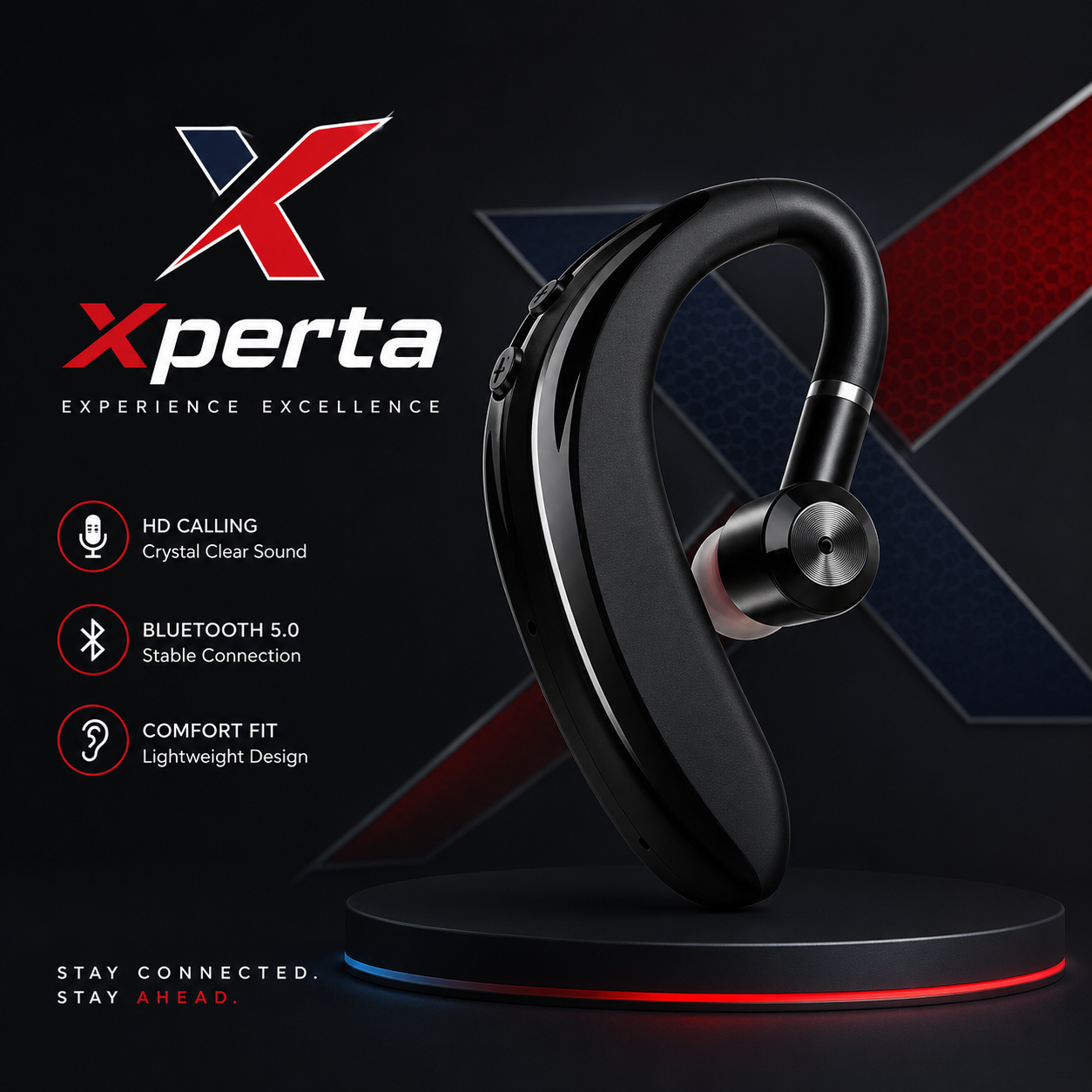 S109 Business Design Wireless Single Bluetooth Earphone Headset (Compatible With All Bluetooth Devices)