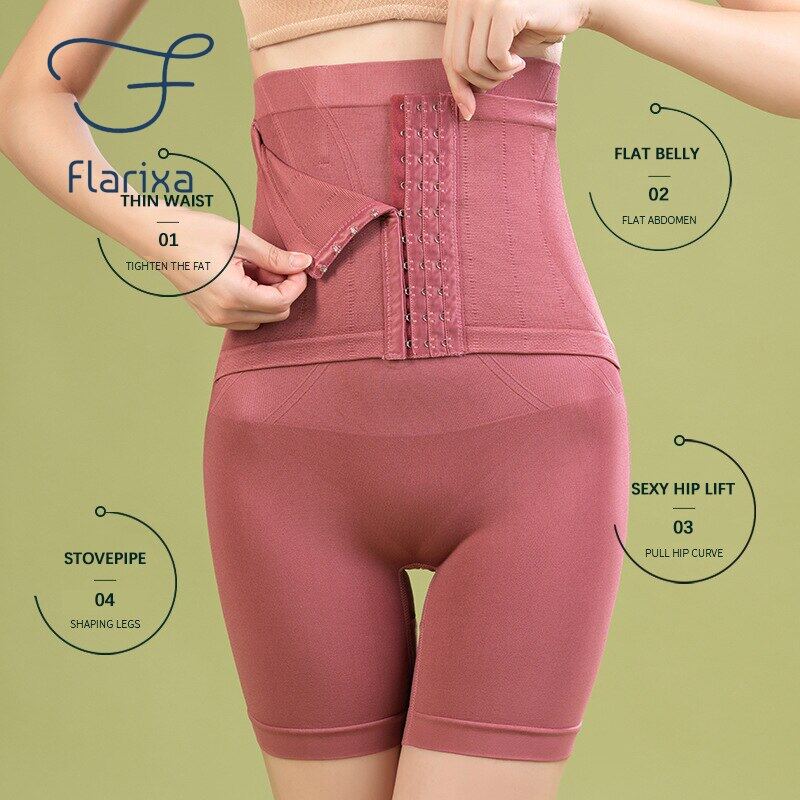 Flarixa High Waist Women's Panties Seamless Body Shaping Underwear Strong  Flat Belly Panties Postpartum Slimming Boxer Briefs