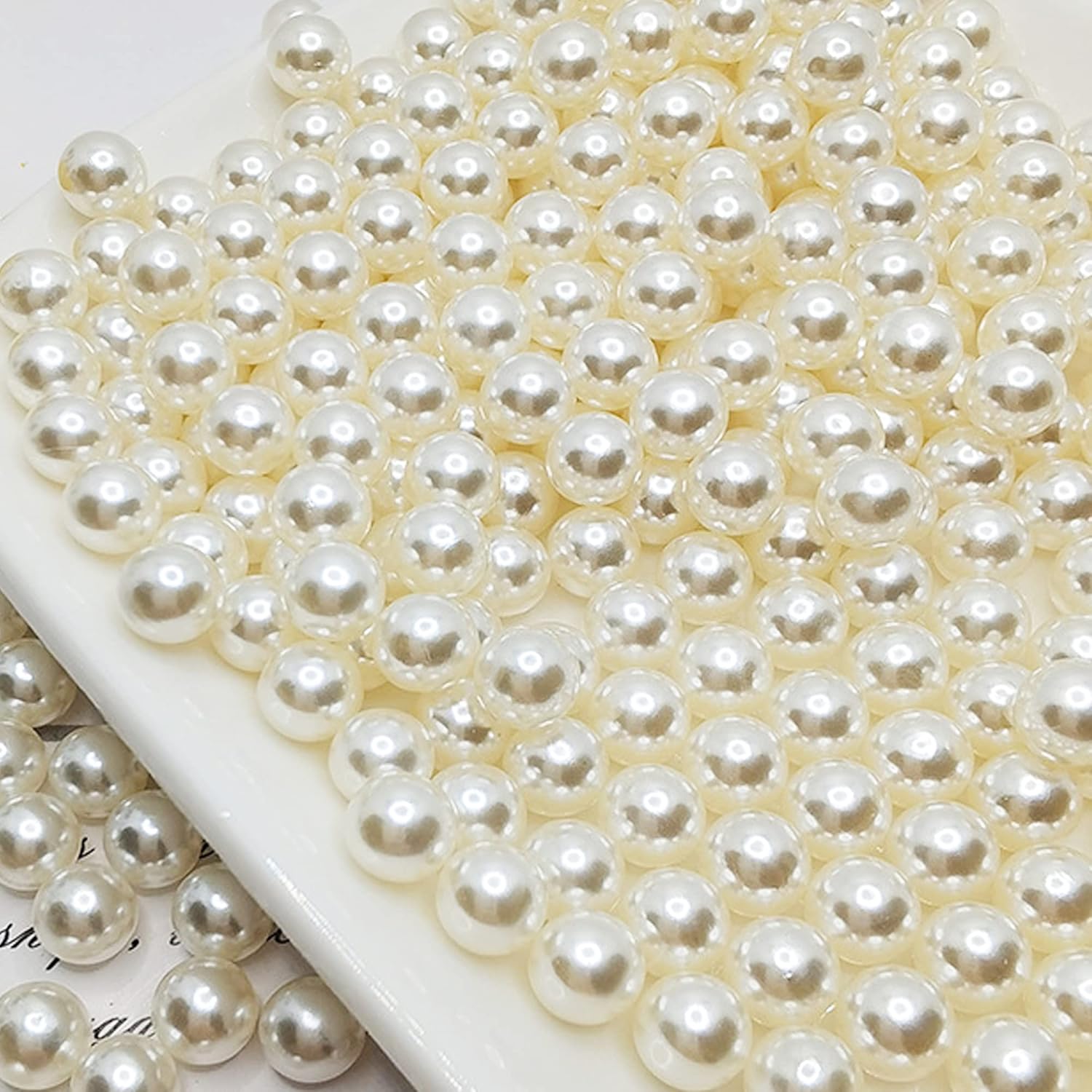 Premium White Pearl Beads Pack – White Pearl Beads for Jewelry Making | White Pearl Beads Bracelet | White Moti Beads for DIY Crafts