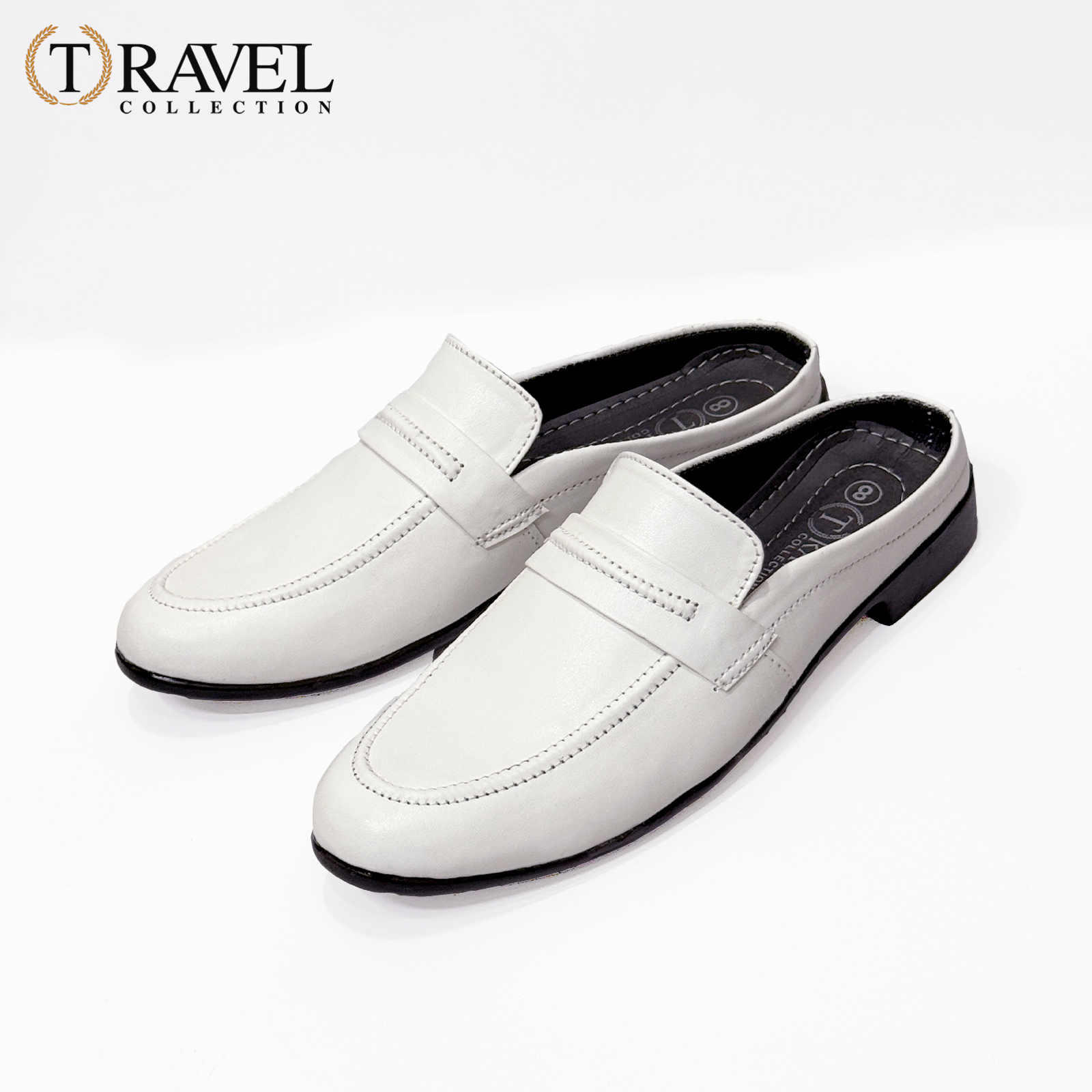 Travel Collection - Casual White Shoes - Best Quality Half Loafers Shoes for Men - White Color