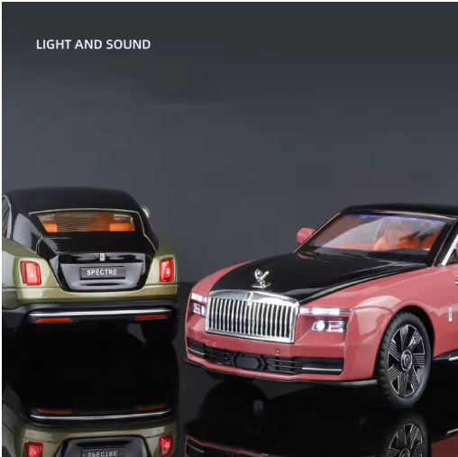 1:24 Rolls Royce Spectre Alloy Diecast Car Model – Sound & Light, 5 Doors Open, Luxury Collectible Toy Car for Kids & Gifts view 4