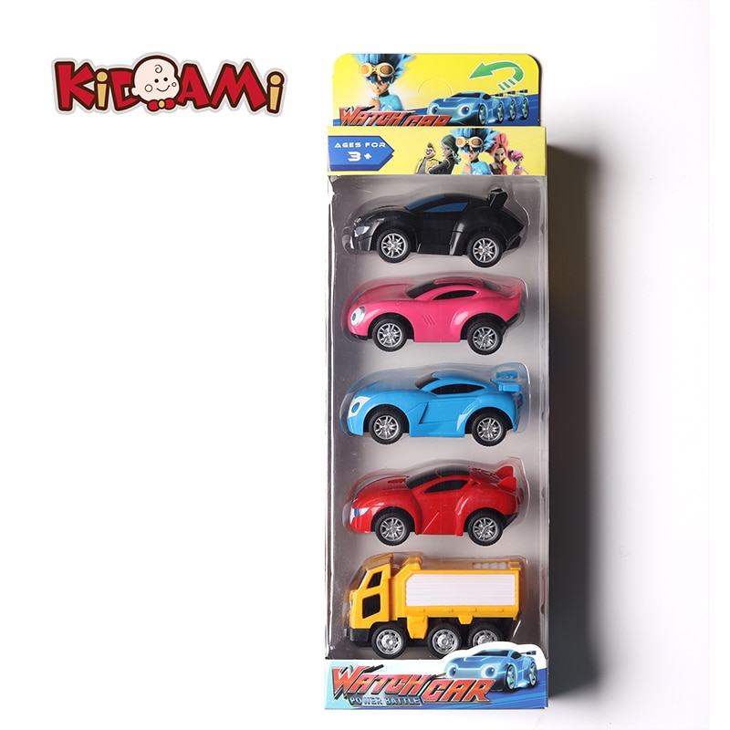 5pcs/set 1:64 Alloy Toy Car Anime Korea Cartoon Watch Car Model