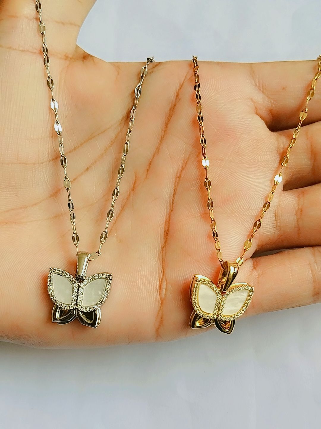 Butterfly Necklace, Butterfly Pendant, Gold And Silver Butterfly Necklace,  dainty butterfly necklace, butterfly charm necklace, monarch butterfly necklace,  Beautiful butterfly necklace,   butterfly jewelry,  gold butterfly jewelry, ShineWare.