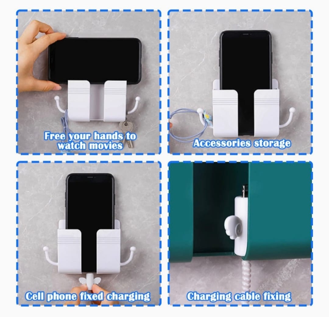 Mobile Holder for Wall, Mobile-Stand, Remote Holder Wall-Mount, Charging Stand, Phone Holder, Holder, Wall Mobile Holder