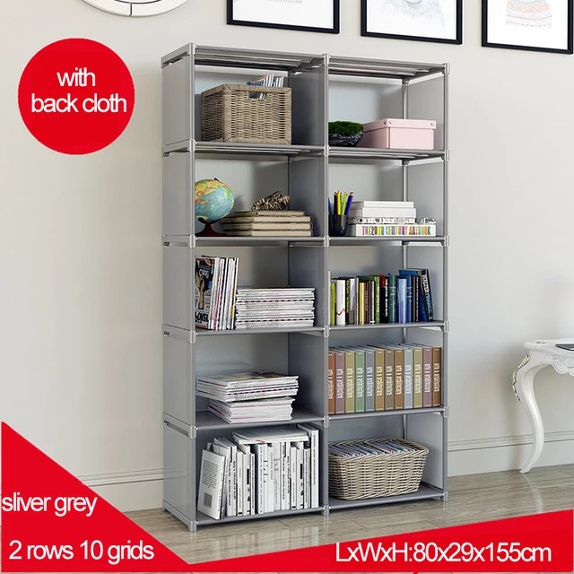 Competitive Price Thickened Book Rack Shelf Portable Metal Book Shelves ...