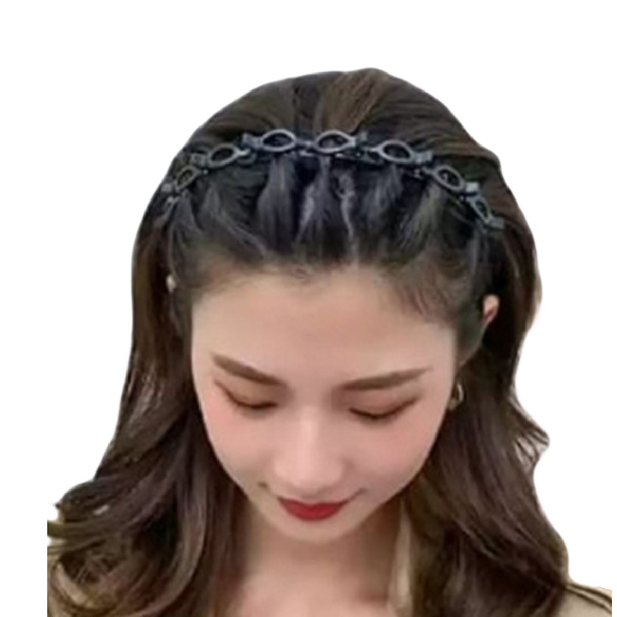Double Layer Twist Plait Headband Hair Tools Bangs Hairstyle Hairpin Multi-Layer Hollow Woven Headband