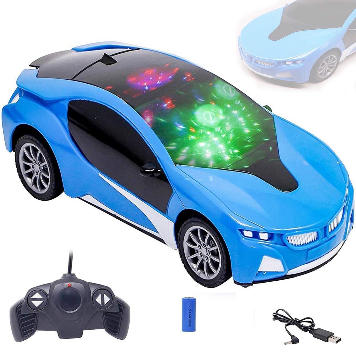 Rechargeable Remote Control High Speed 3D Famous Car with 3D Lights Full Functions Turns Left Right Forward And Reverse Wireless Remote High Speed For Kids 1:22 Scale