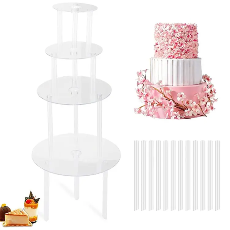 Cake Dowel Rod Support Tiered Cakes Stick With Separator Plate
