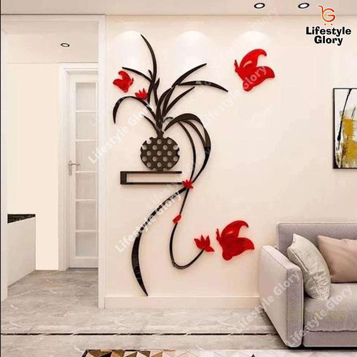 Lifestyle Glory Brand 3D New Unique Design Wooden Wall Art Laser Cutting I Wall art I Wall art frame I Wall arts I Leaves for wall decoration I Wall art hangings I Wall art for room I Wall art for bedroom