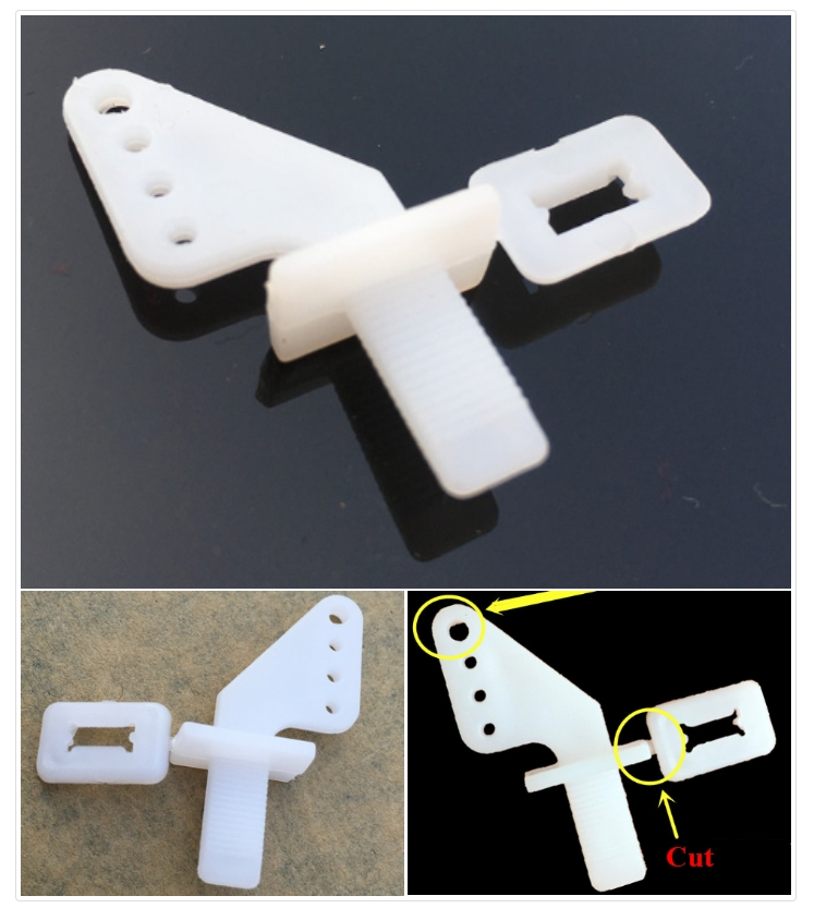 5/Pcs Plug-in KT Rudder angle control horns zip For Rc Plane