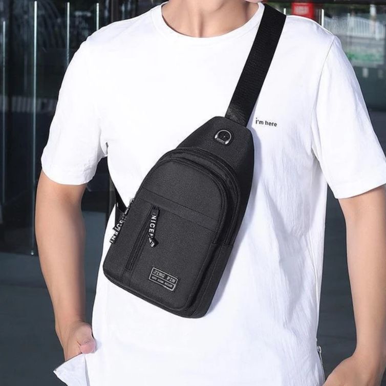 Men Chest Shoulder Bag Crossbody Mini Backpack Backpack for Mobile and Accessories Light Weight Bag use for Boys and Girls Men's Handbags Oxford Bag for Man