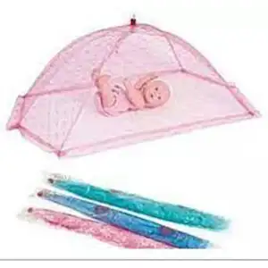 Polyester Kids Mosquito Net for Baby Umbrella Style Full Cover up for 0 to 12 Months Baby, Foldable and Portable Mosquito Net for Toddler and Babies