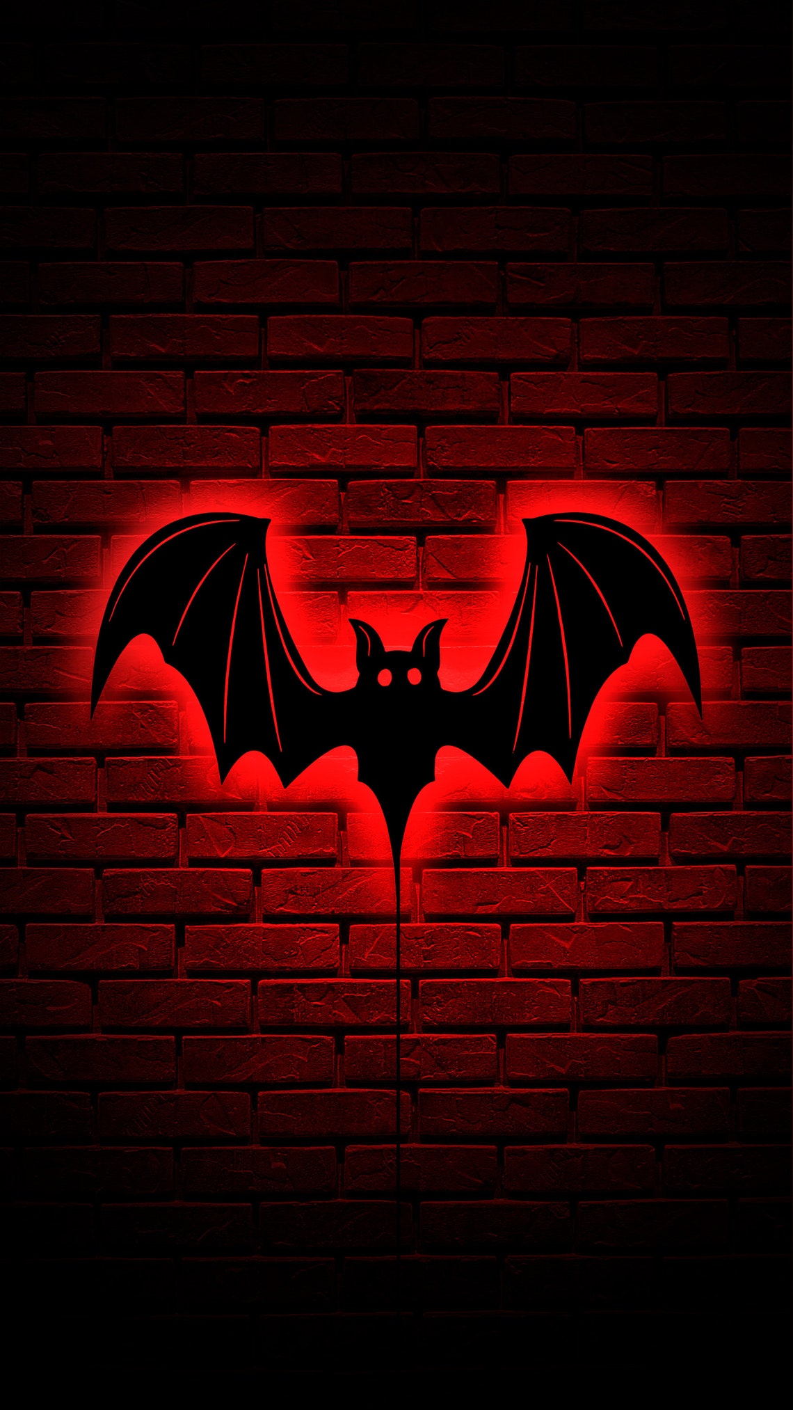 Spooky Bat LED Sign – Halloween Wall Light with RGB Colors – Personalized Gaming Room Decor