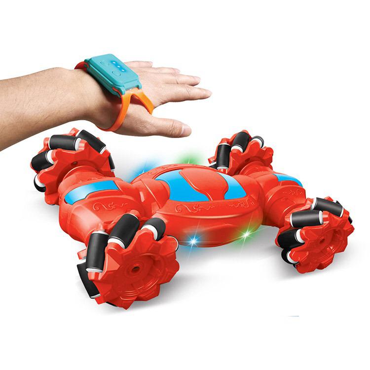 Hand Gesture Remote Control CAR - Hand Sensor RC Stunt Car Double Sided Rotating Off-road Remote Control 4Wd 2.4Ghz Radio Gesture Sensing Twisting Car - Induction Rotating Car Toy with Light & Music - Drift Dancing RC Car Gift Item for boys kids