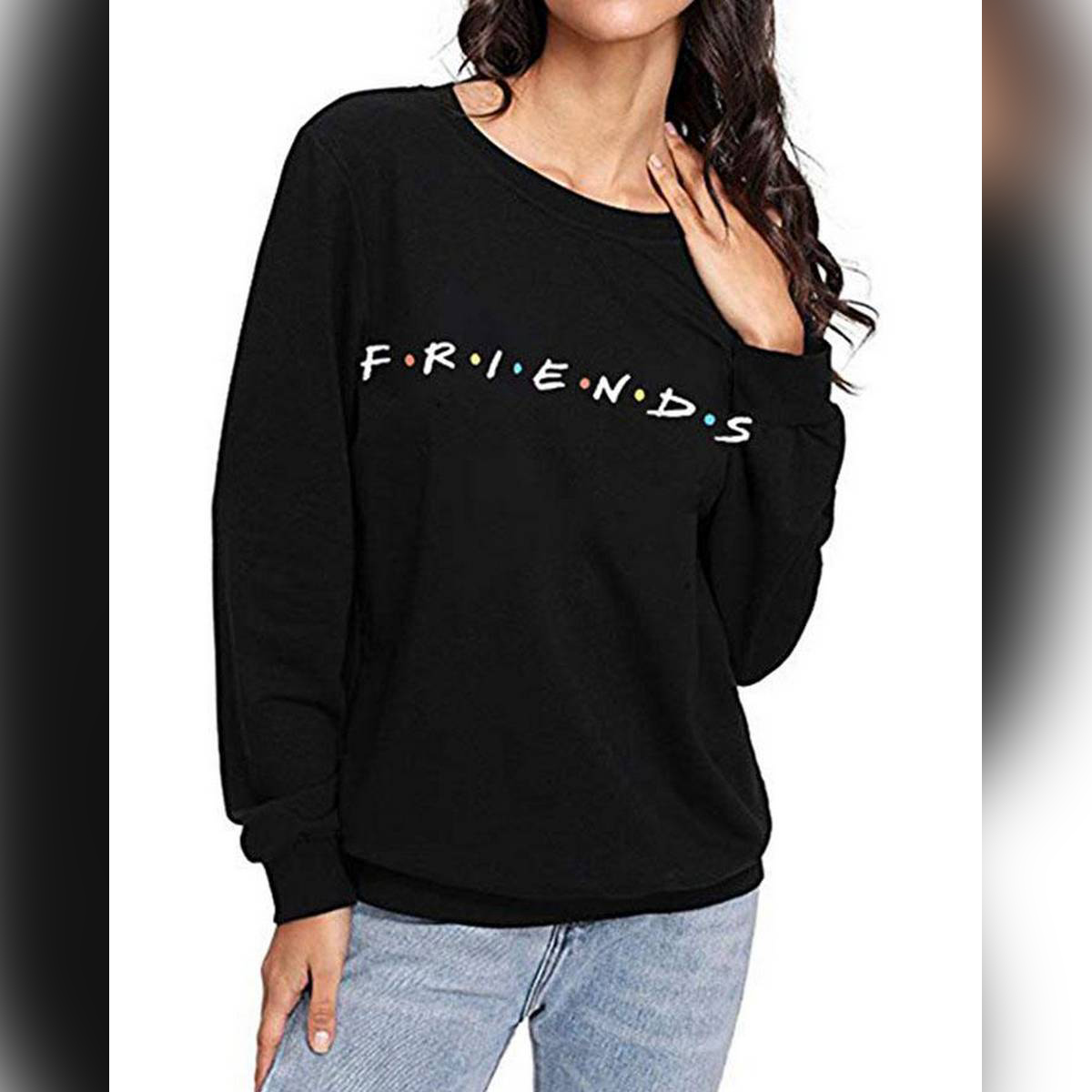 Black 2024 friends jumper