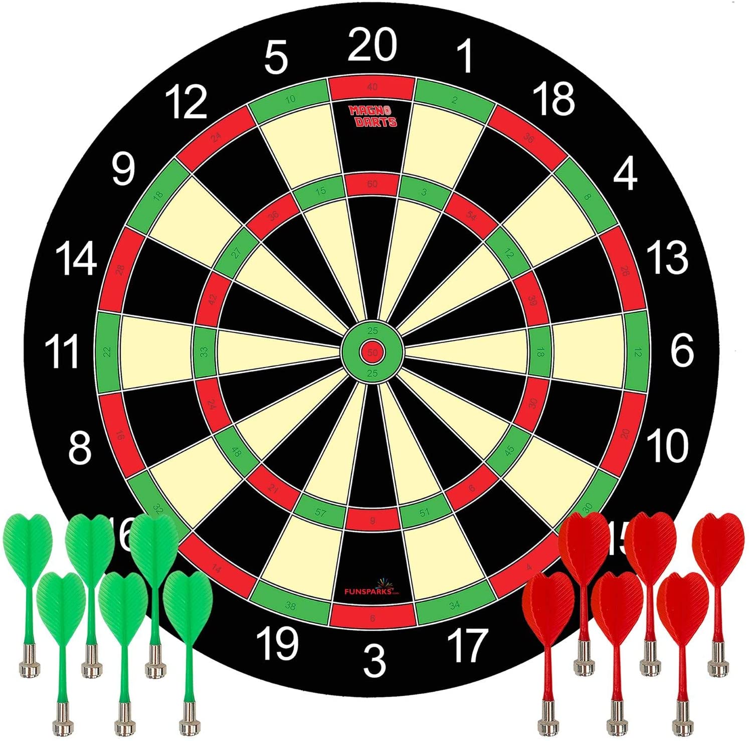 Riesen-Dartscheibe Für Kinder, 72 Cm – Mit 12 Klebrigen Bällen & 2 Darts, Für Drinnen & Draußen