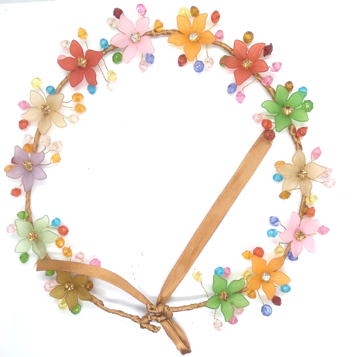 Flower Rhinestone Wedding Headband Hair Accessory Ribbon and Rhinestone For Women and Girls