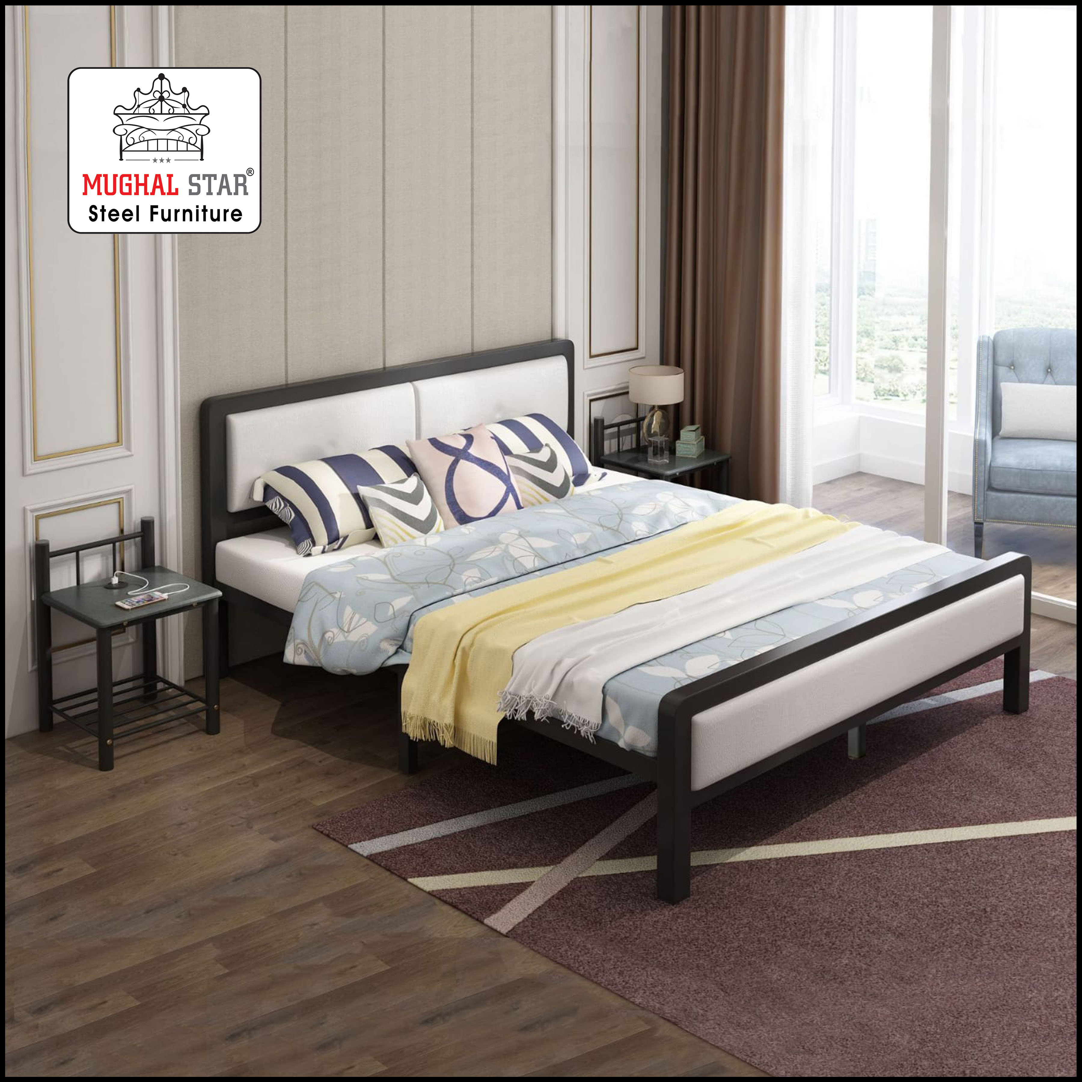 Unique Bed , Wrought iron , Mughal Star Steel Furniture