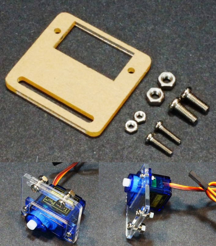 2pcs SG90 MG90 Servo Bracket mount acrylic