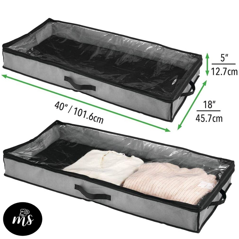 Portable Space Saver Underbed Large Size Storage Bag Home Storage Organizer Under The Bed Organizer Fits for Kids Men & Women Clothes /Shoes