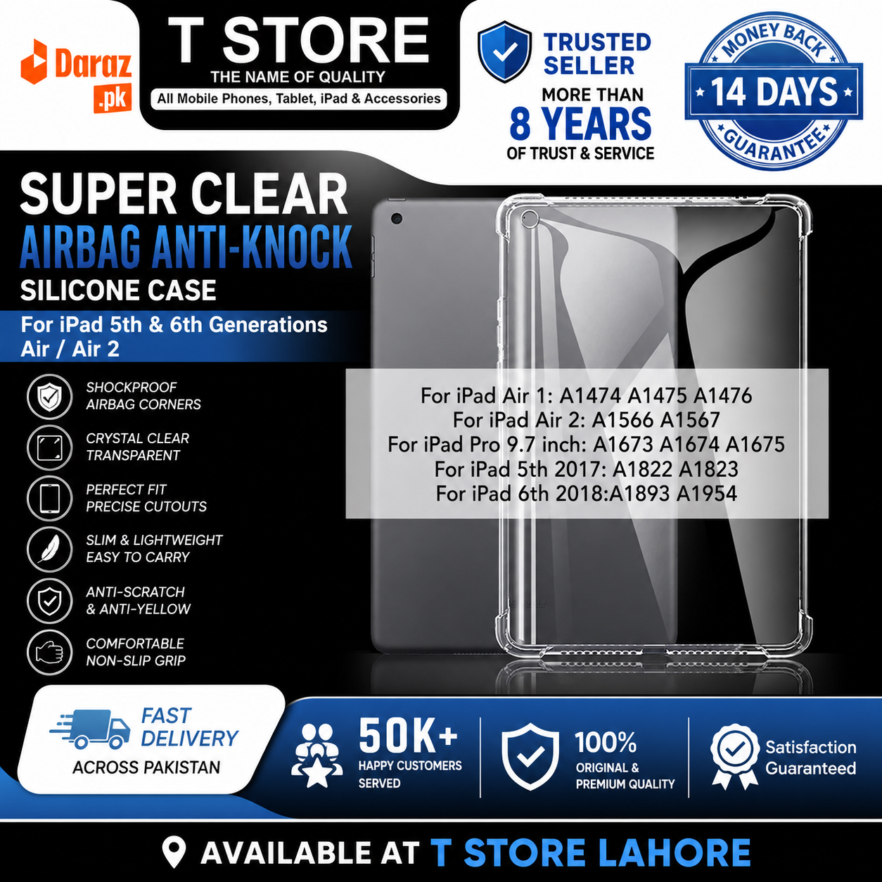 Silicone Case for i|Pad Air 2/ Air i Pad 6th / 5th generation Back Cover Case Protective Silicone Gen TPU