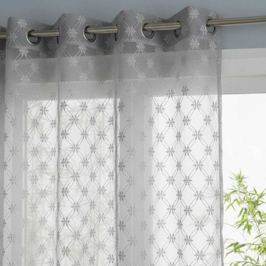 Net Curtains for Windows and Doors - White Sheer Net Curtain Panel for Living Room Bed Room Decor
