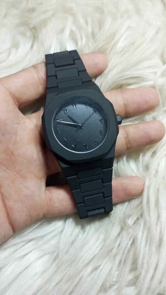 black arabic aura fiber chain watch waterproof 100% Original watch