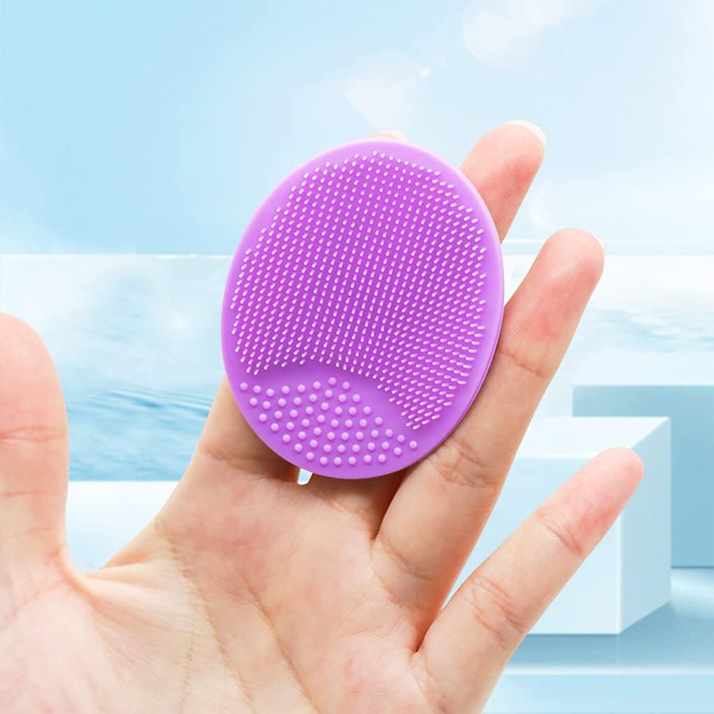 Face Scrubber, Silicone Scrubbies Facial Cleansing Pad Face Exfoliator Face Scrub Face Brush Silicone Scrubby for Massage Pore Cleansing Blackhead Removing Exfoliating, Cool Gift for Girl Mini Face Scrubber, Blackhead Acne Pore Pad Deep Cleaning Skin Care