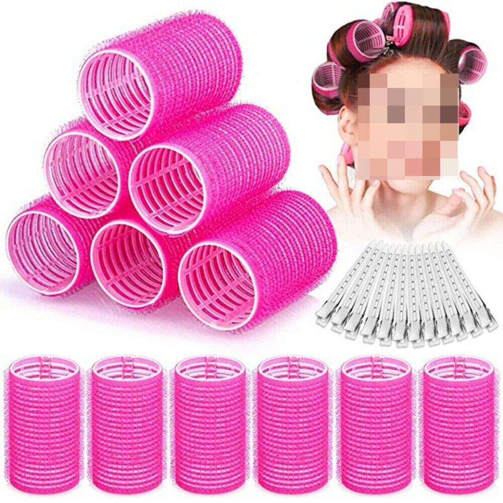6-Pack Velcro Hair Curler Rollers – Easy-to-Use Self-Grip Curling