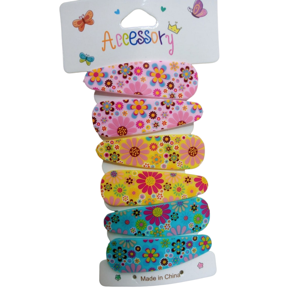 6 Pieces Set Girls Hairpins Set Candy Color Paint Geometic Hairclips Heart Star Flower Hair Clip Barrette for Kids hair accessories