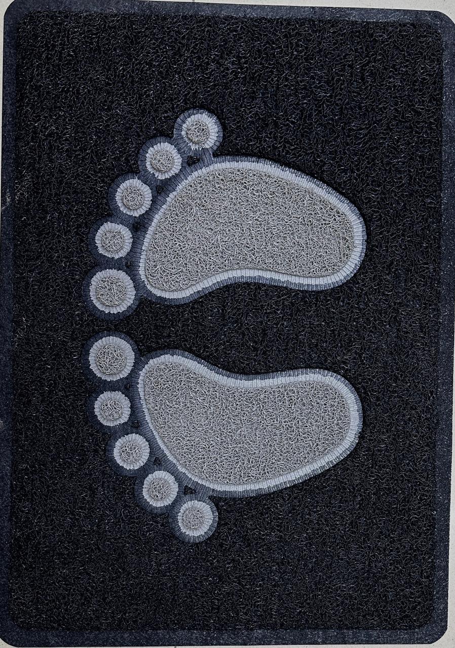 PVC Coil Doormat Foot Design Non Slip Washable Mat