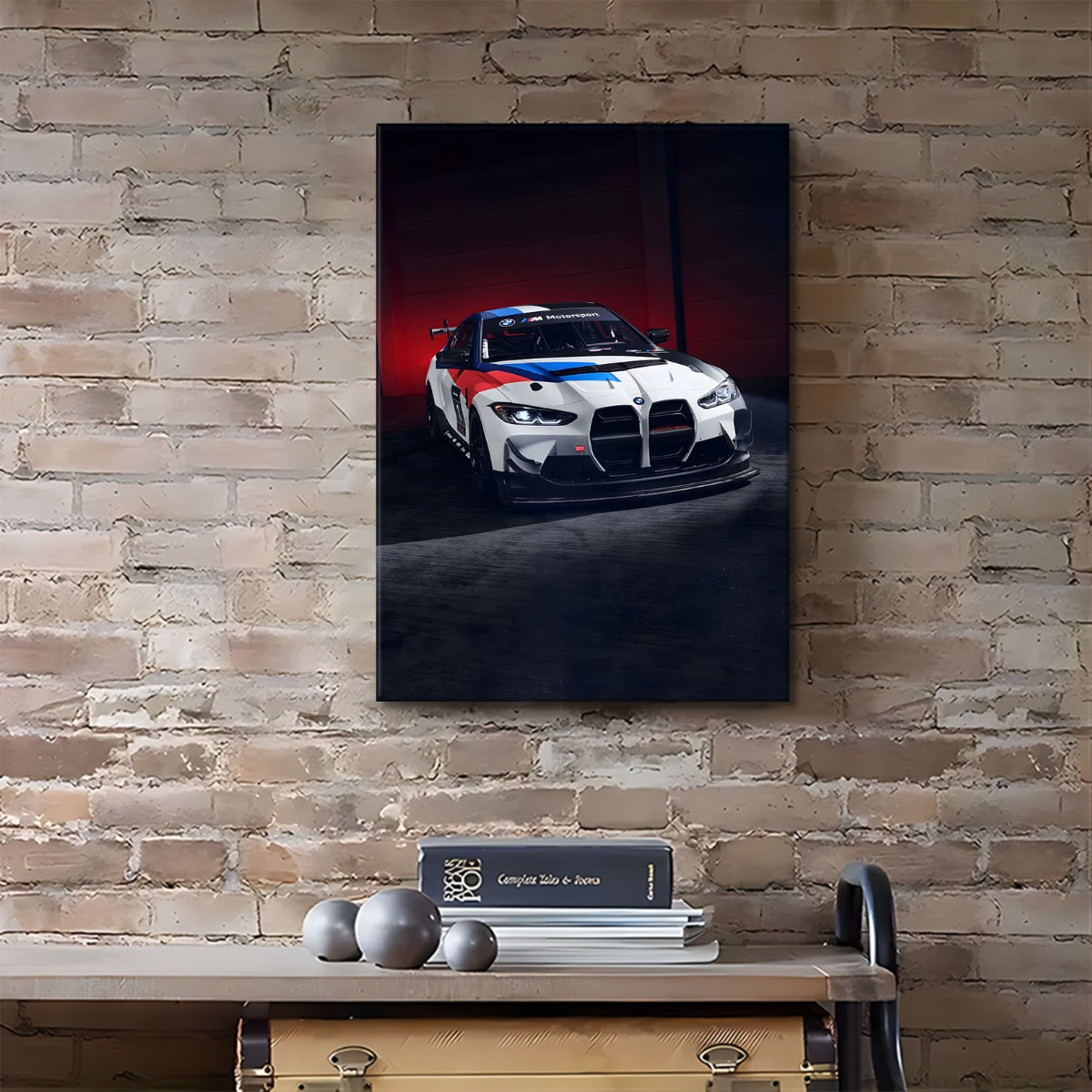 1Pc Modern Sports Car Photo Frame 8x12 Inches, Wall Art, Home Decoration.
