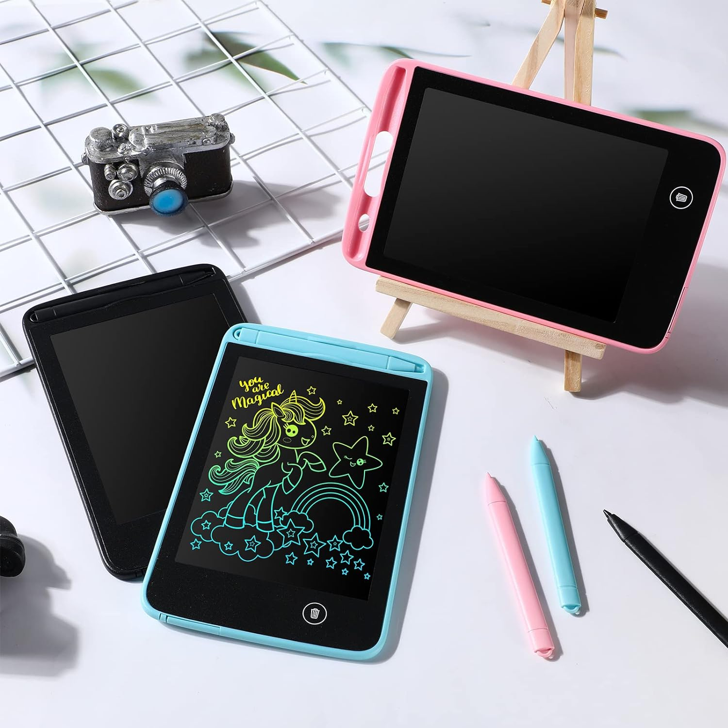 Hot Selling LCD Writing Tablet/Pad for Kids,8.5 inch Kids Doodle & Scribble Boards with Protect Cover, Educational Toys, Erasable E-Writer Digital Drawing Board Toddler Toys Kids Drawing Pad Best Gift for Kids-Multi-color