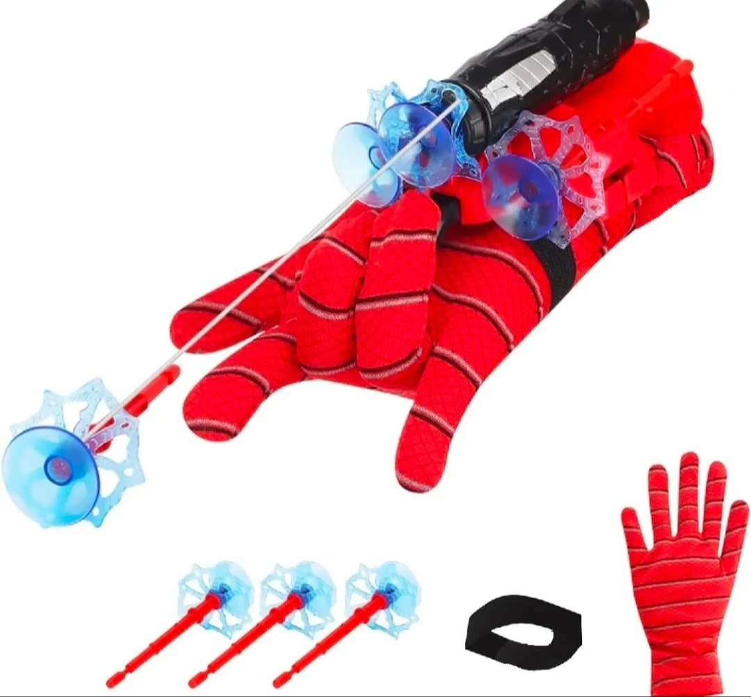Spiderman Web discharge toy for Kids Silly String,Spider Role-Play Toy,Hero Launcherr Spider Kids Plastic Cosplay Glove Hero Movie Launcherr Wrist Toy Set for Kids Boys Costume Cosplay Gift (1 Set)