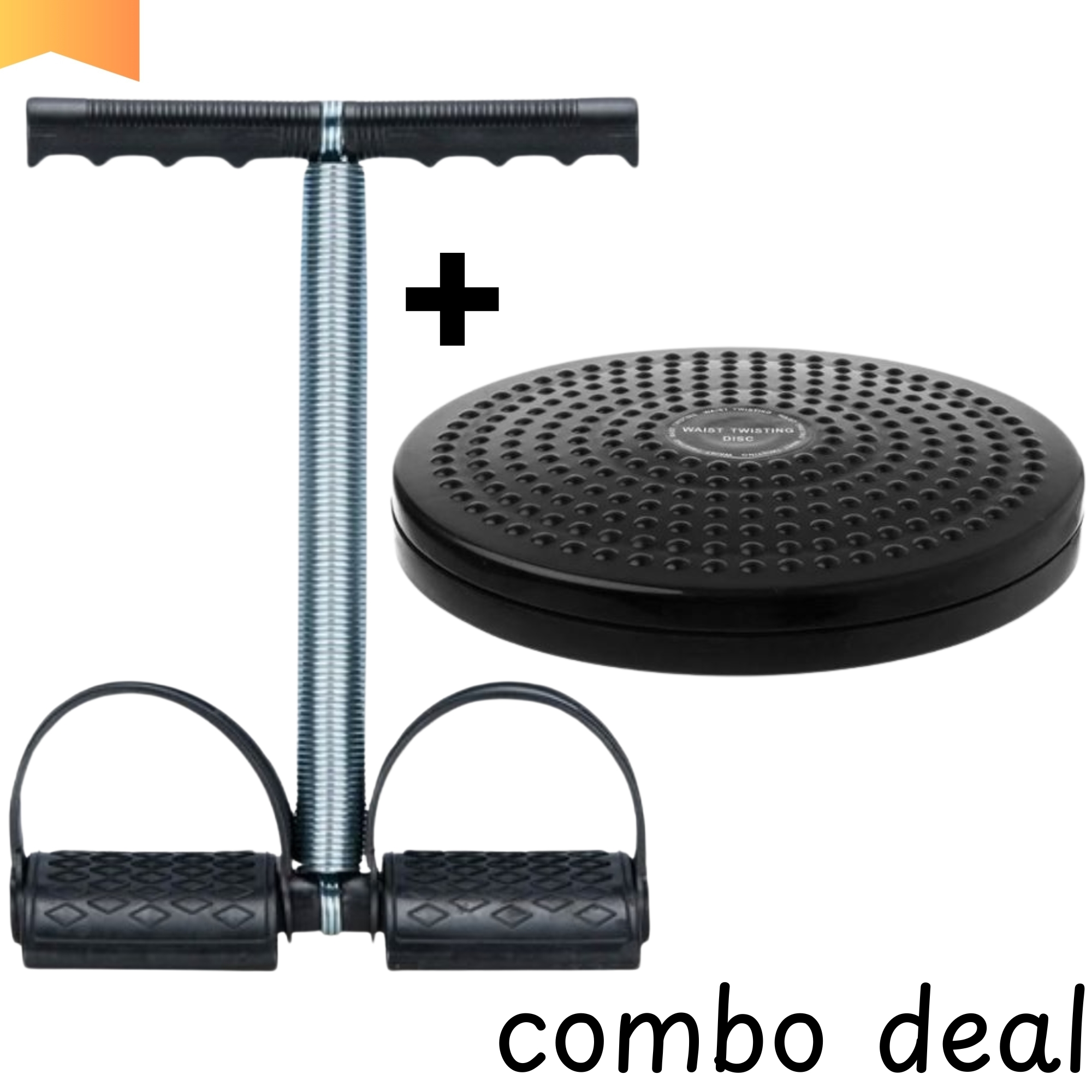 COMBO DEAL TWISTER EXERCISE MACHINE ABS ROTATING DISC AND SINGLE SPRING TUMMY TRIMMER HOME GYM FITNESS EQIUPMENT