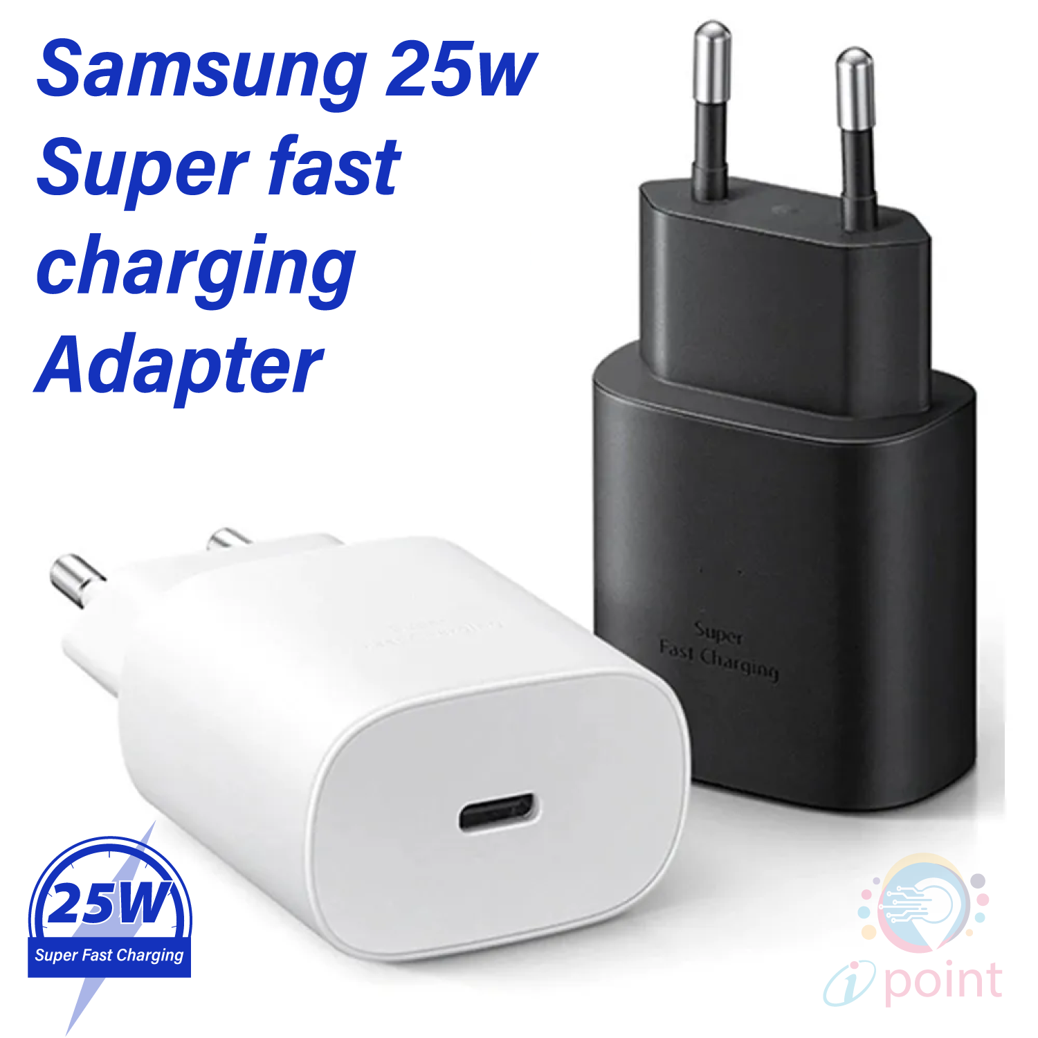Original Samsung 25W Super Fast Charger with cable | Samsung 25w PD Fast Charger | Samsung PD Adaptor | Samsung Original 25w PD Adaptor with Cable for Samsung A05, A06, A07, A14, A15, A16, A17, A24, A25, A26, A35, S10, S20, S21, S22, Note 10 Plus, ETC