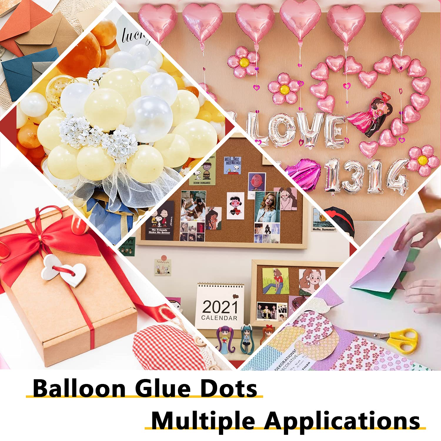 BEST SELLING Pack Of 2  Arch Kit - 5m(16.4ft) & 100 Removable Glue Sticky Dots, Balloon , Birthday Party, Wedding Party, Events