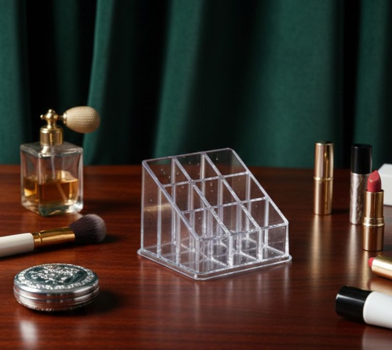 Multi-Functional Makeup Organizer with Drawer and Handle – Desktop Cosmetic Storage Box, Dustproof and Tidy Display Case