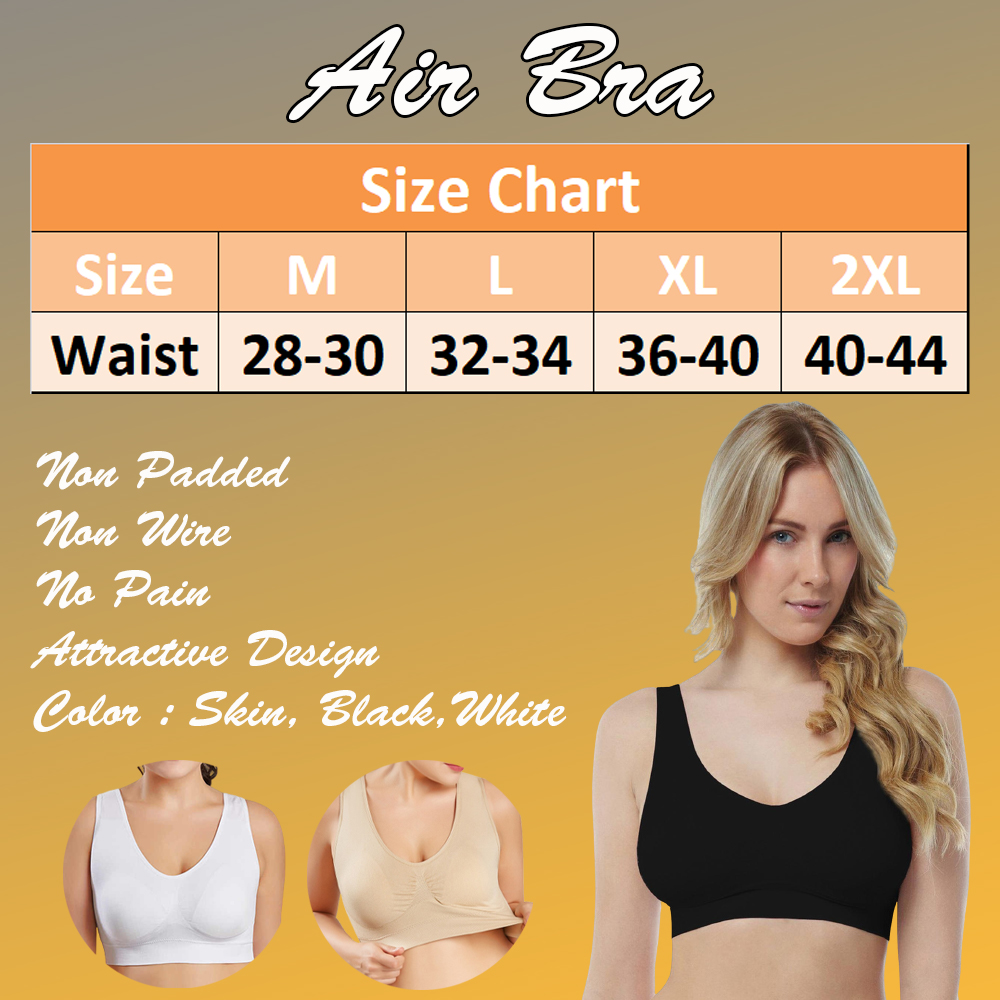 Air Bra - Non Padded, Non Wired Seamless Bra (Free Size, 28 to 36B