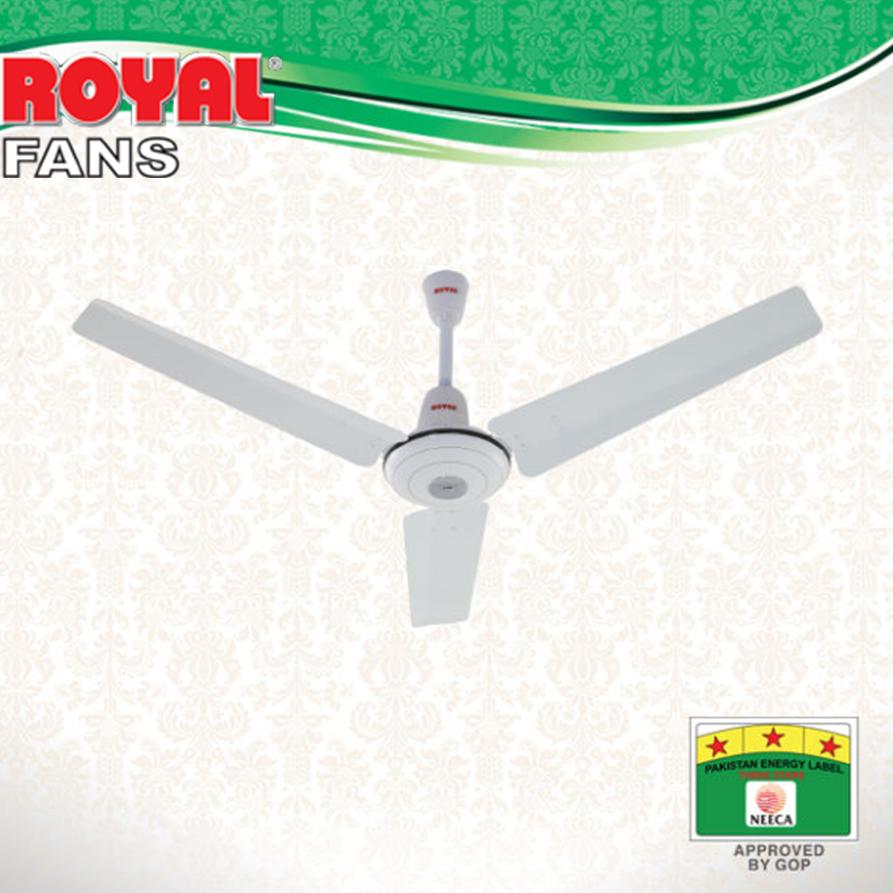 Royal Fans Ceiling Fan Energy Saver Fan 3 Star Enercon Model Copper Winding 56 White