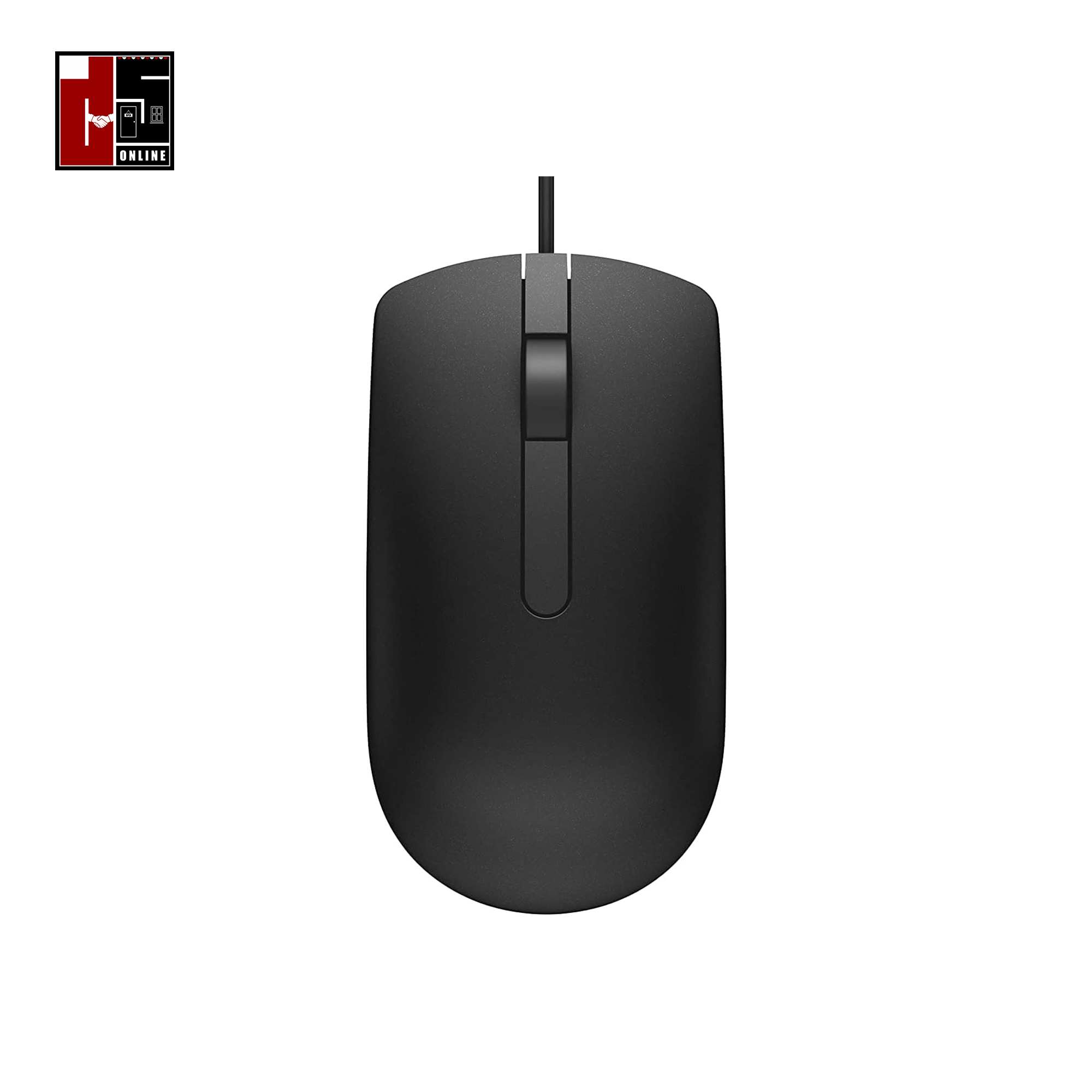 Dell USB Optical Wired Mouse – Original Branded 3-Button High Precision 1000 DPI Sensor | Ergonomic Grip | Plug & Play – Black