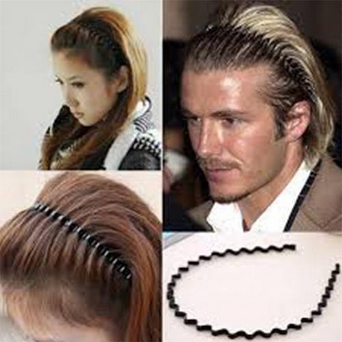Fashion Wide Waves Spring Style Circle Base Black Hairbands Hair Accessories for Women girls InvisibleHead ware Men Jewelry