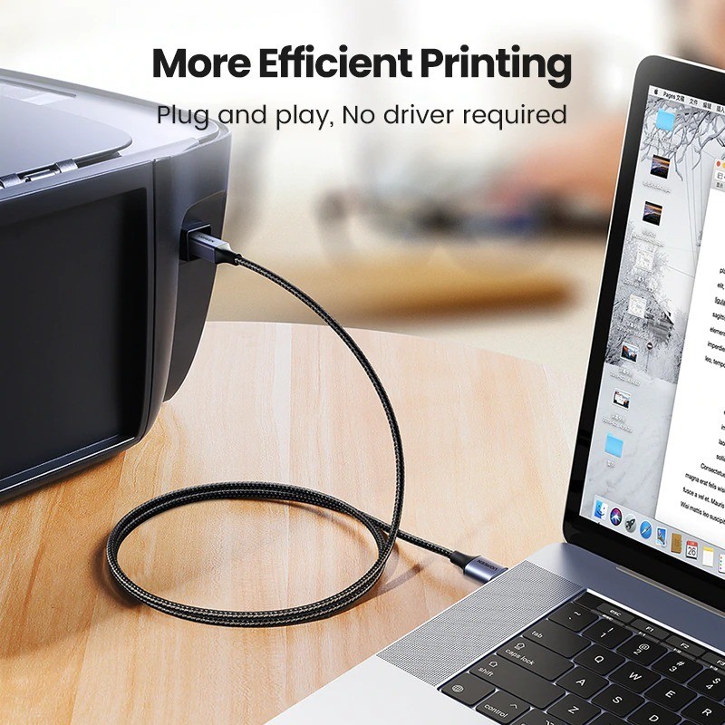 Printer Cable 1.5 Meter Cable Length Wide Compatibility USB Printer Cable Flexible Solid Connect Computer PC With Printer