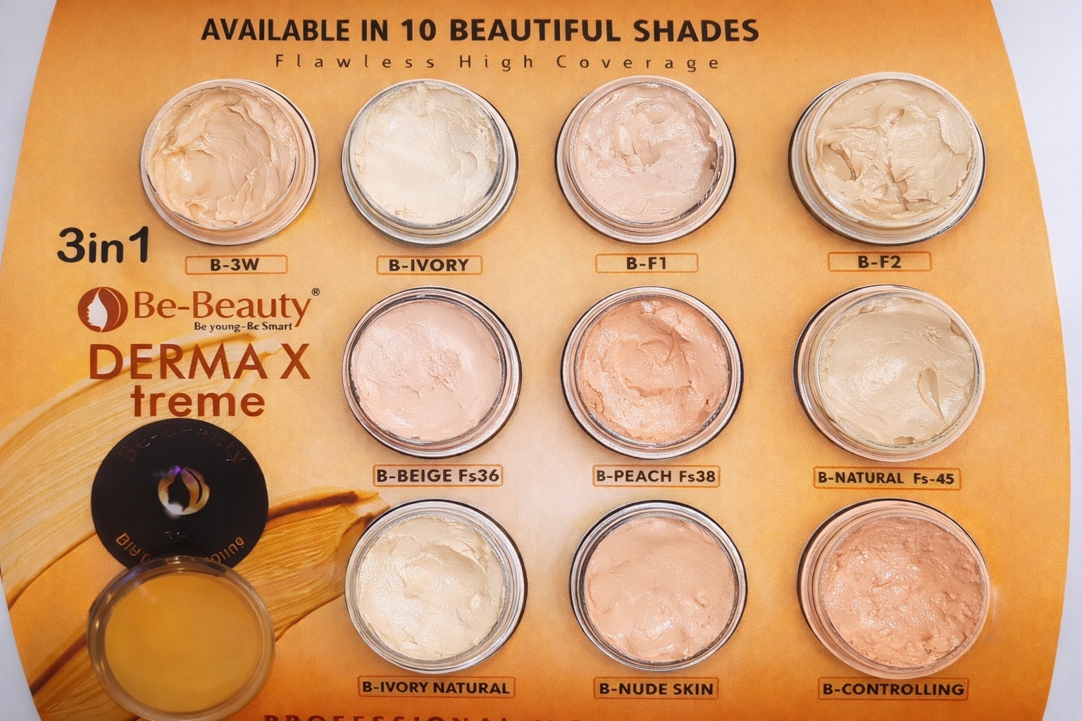 Be Beauty Derma X Base Waterproof Bridal Foundation Full Coverage Long Lasting Base All Shades Available