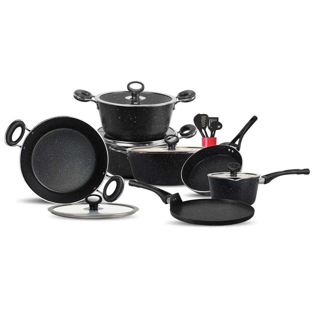 Premium Quality Marble Coated Gift Pack Signature Cookware Set