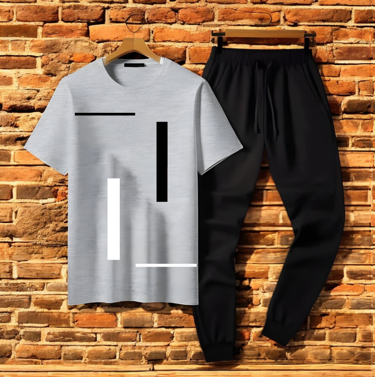 Trendy Tag Printed Summer Tracksuit For Men & Boys Tee-shirt with trousers gym wear New Design Round Neck Half Sleeves T Shirts Top Quality Gym Wear/Casual and comfortable Pair T-Shirt and Trouser