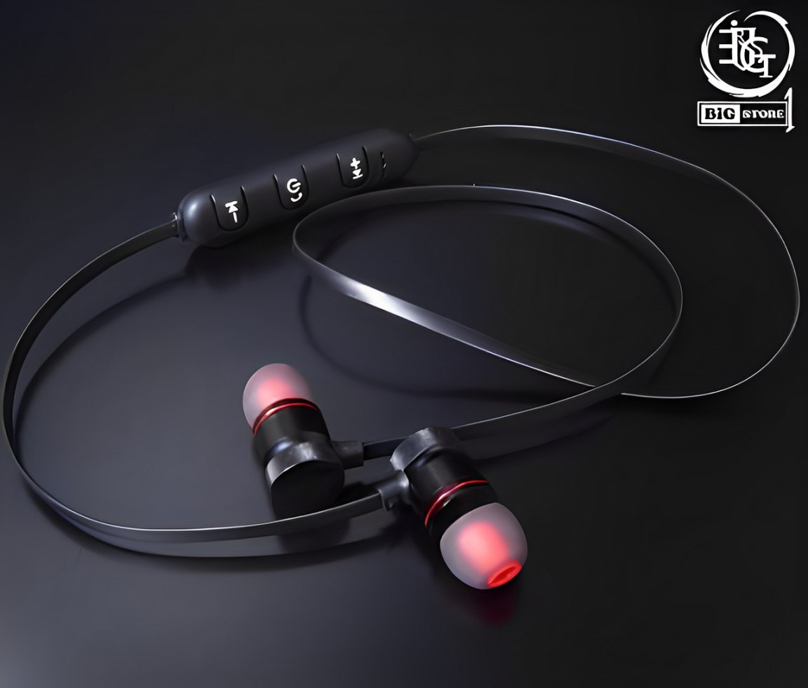 M5 Wireless Magnetic Bluetooth Neckband | Sports Earphones | Stereo Sound | Mic for Calling | Connect With All Bluetooth Devices.
